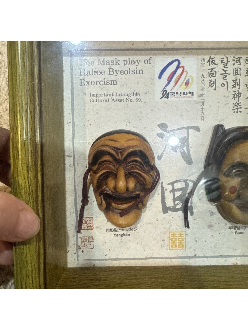 The Mask Play Hahoe Byeolsin Exorcism Hahoetal Ceremony Korean Mask Shadow Box